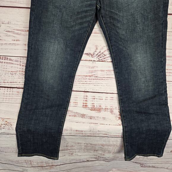 Lucky Brand Men's 121 Slim Straight Jeans 34X32 Faded Whiskered Denim Basic NWT - Picture 4 of 15